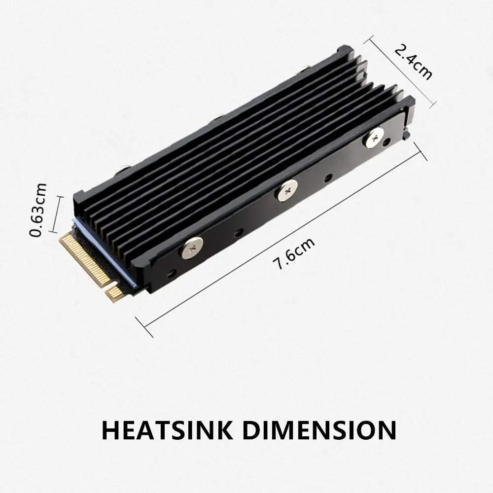 M.2 NVMe Heatsink Cooler for PS5 SSDs - Enhanced Cooling for Samsung 980, 970 EVO Plus, SN850, SN750, SN570 Description Image.This Product Can Be Found With The Tag Names 2 ssd ps5 heatsink, M2 ssd ps5 heatsink, Ps5 m2 ssd heatsink, Ps5 nvme ssd heatsink, Samsung 980 heatsink ps5