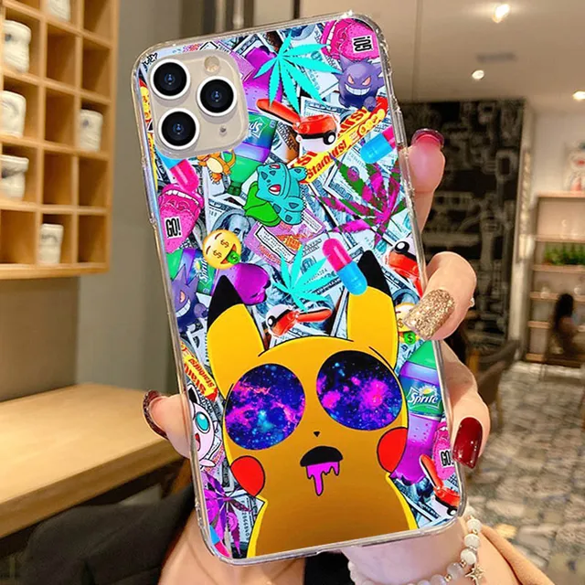 Phone Case For iPhone 13 12 11 Pro XS Max 7 8 6 6s Plus 13Mini SE2020 X XR Graffiti Sticker Art Soft TPU Silicone Cases Cover PTTM-CLS11