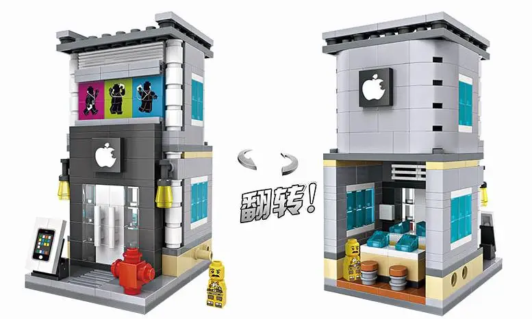 LOZ Mini Blocks City View Scene Coffee Shop Retail Store Architectures Models& Building Quiz Christmas Toy for Children