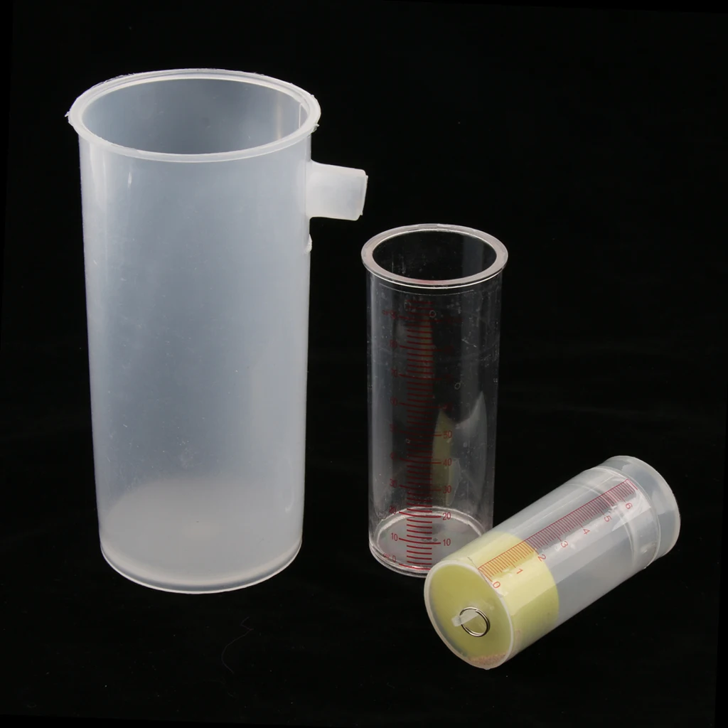 1 Set Overflow Can Plastic Beaker W/ Pour Spout Archimedes Principle Teaching Kit, Made of plastic, clear view and hardly break