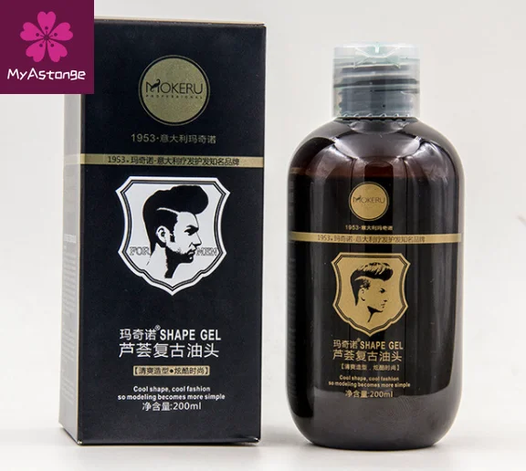 200ml Mokeru 1pc Moisturizing Long Lasting Smoothing Dryhair Extra Hold HairStyling Products Edge Control Hair Gel For Men Women