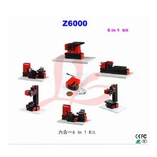 6 в 1 комплект металлическая головоломка, токарный станок Z6000 мини cnc деревянная пластиковая мельница Фрезерный сверлильный шлифовальный станок