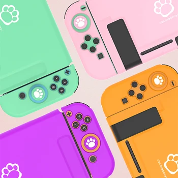 

Cute Cat Paw Switch Protective Shell Soft Cover Shell Ns Anti-Fall Painted Sleeve Case for Nintendo Switch Accessories
