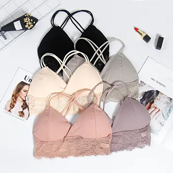 

New Sexy Lace Bra Women Wire Free Lingerie Bralette Comfortable Underwear Backless Tube Top Bras
