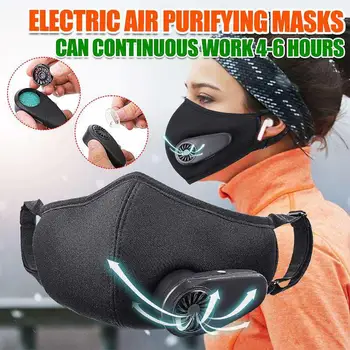 

Electric Mask Adult Children USB Rechargeable Smart Electric Dust Mask PM2.5 4-Layer Respirator Breathing Valve Mask Reusable