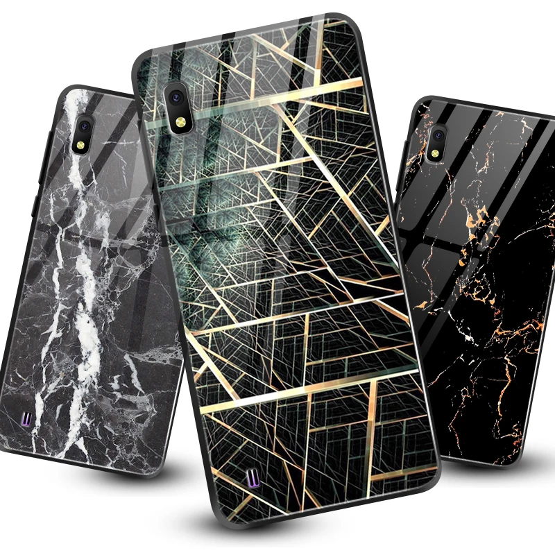 Для samsung Galaxy A10 A20 A30 A40 A50 A6S A70 A8S A80 закаленное Стекло чехол J4Plus M10 M20 M30 Note9 окрашены в