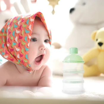 

3 Cells Grid Milk Powder Dispenser Baby Accessories Plastic Food Container Infant Feeding Storage Box Removable Portable Bottle