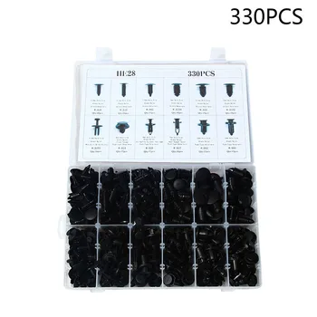 

Body Panel Kit Retainer Black 12 Sizes Car Push Pin Trim Assorted 330pcs Durable Practical
