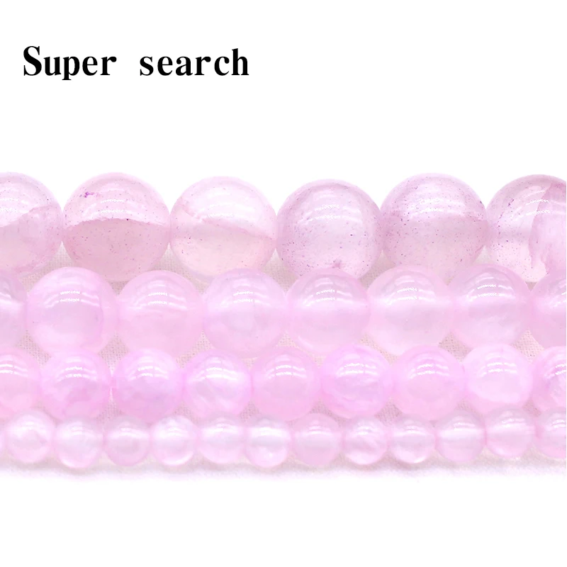

Rose Pink Quartz Crystals Stone Beads 16" Strand 4 6 8 10MM Pick Size For Jewelry Making Bracelet Necklace Loose beads
