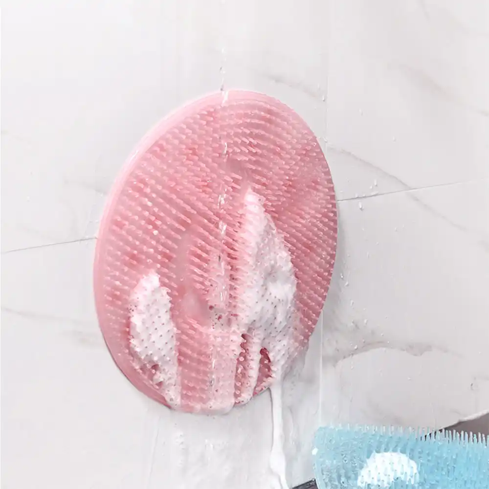 31cm Round Silicone Bath Massage Cushion Brush For Lazy Wash Feet Clean Dead Skin Bathroom Artifact Back Cushion Shower Foot