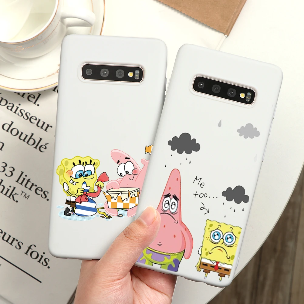 Spongebobs Squarepants Best Friend Cartoon Case For Samsung Galaxy S10 S Ultra S8 S9 Plus S6 S7 Edge J4 J6 J5 Plus 18 Prime Fitted Cases Aliexpress