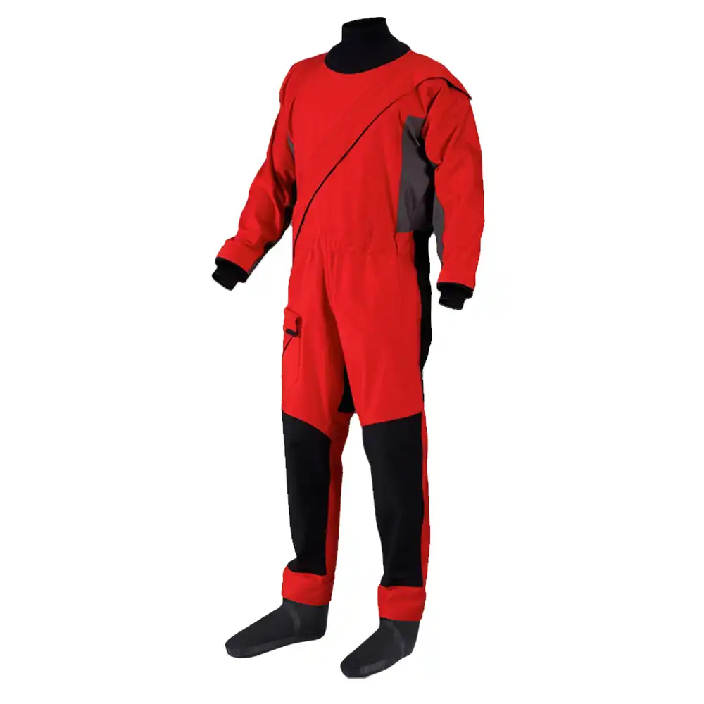 Men Front Entry Drysuit Black Waterproof Breathable Padding Dry Suit
