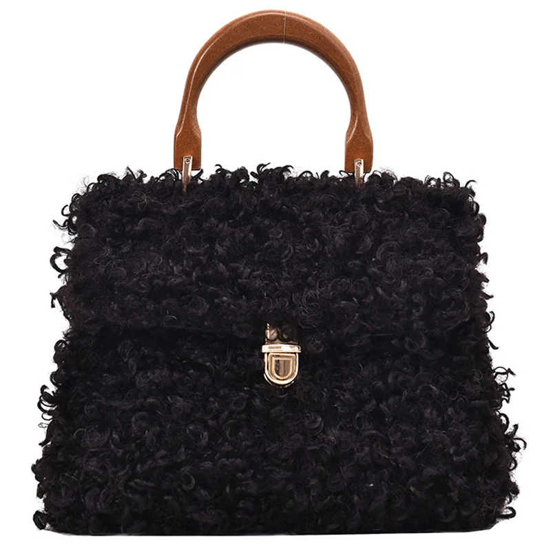 

Autumn and Winter Fur Bag Female 2019 New Wave Korean Messenger Bag Fashion Portable Small Square Bag gg
