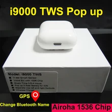 I9000 TWS умные сенсорные беспроводные наушники gps для IOS, сменные Bluetooth наушники с именем, всплывающие наушники Pk i100000 i200 i90000 TWS