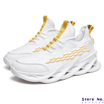 

Outdoor Men Sneakers Running Jogging Sports Shoes For Male Big Size 39-46 Fish Scale Lace-up Soft Platform Breathable Sneakers