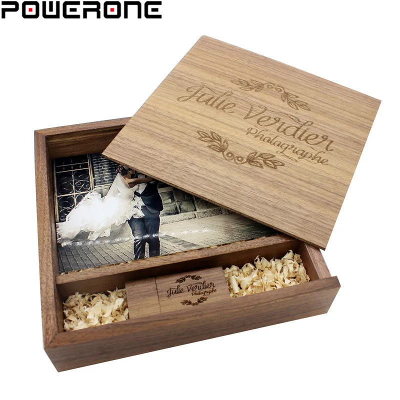 POWERONE usb флеш накопитель 2 0 деревянный фотоальбом 4 ГБ 8 16 32 64 128 бесплатный