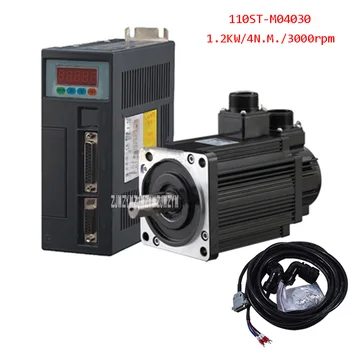 

1.2KW AC Servo Motor 4N.M 3000rpm 110ST-M04030 AC Motor+Matched Servo Motor Driver+3M Cable Complete Motor Kit With CE Certifica