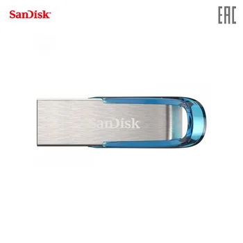 

USB Flash Drives Sandisk SDCZ73-064G-G46B Computer External Storage memory card storage device for pc laptop Ultra Flair™ USB 3.0 64GB - NEW Tropical Blue Color 64 gb