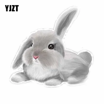 

YJZT 14.3CM*15CM Fantasy Beautiful Animal Rabbit PVC Car Sticker Decal C29-1055