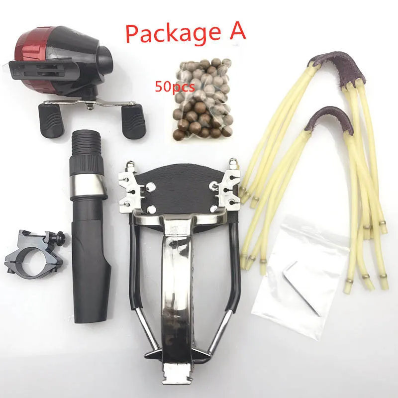 Tiro com Arco Estilingue de Pesca Poderoso Multi-função Bowfishing Peixe Tiro Slingshot Catapult Caça Arco Flecha Kit 2 Caça Tiro Com Arco arco flecha Estilingue de Pesca kit
