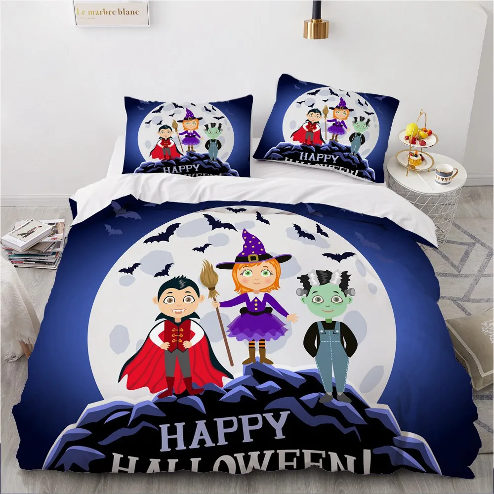 Luxury 3d Halloween Quilt Duvet Cover Set Comforter Bedding Set Single