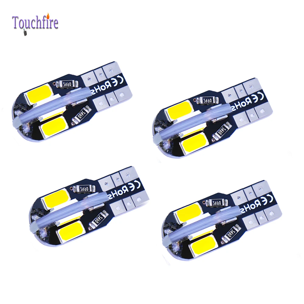 100 шт. T10 W5W 194 168 Автомобильный светодиодный Автомобильная лампочка 5730smd 8 светодиодный чтения парковки Боковой габаритный фонарь двери белого и синего цвета свет