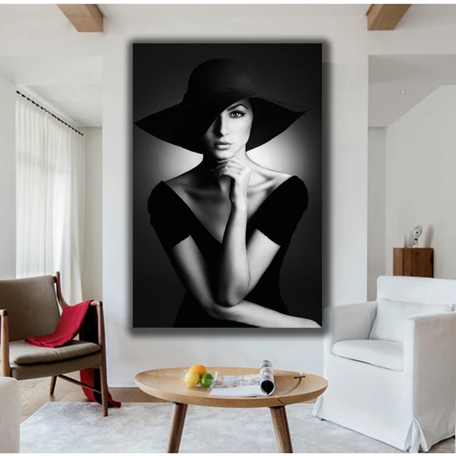 Fashion Street Landscape Posters Black & White Photo Girl Portrait Art  Prints Canvas Painting Vintage Pictures Trendy Wall Decor - AliExpress