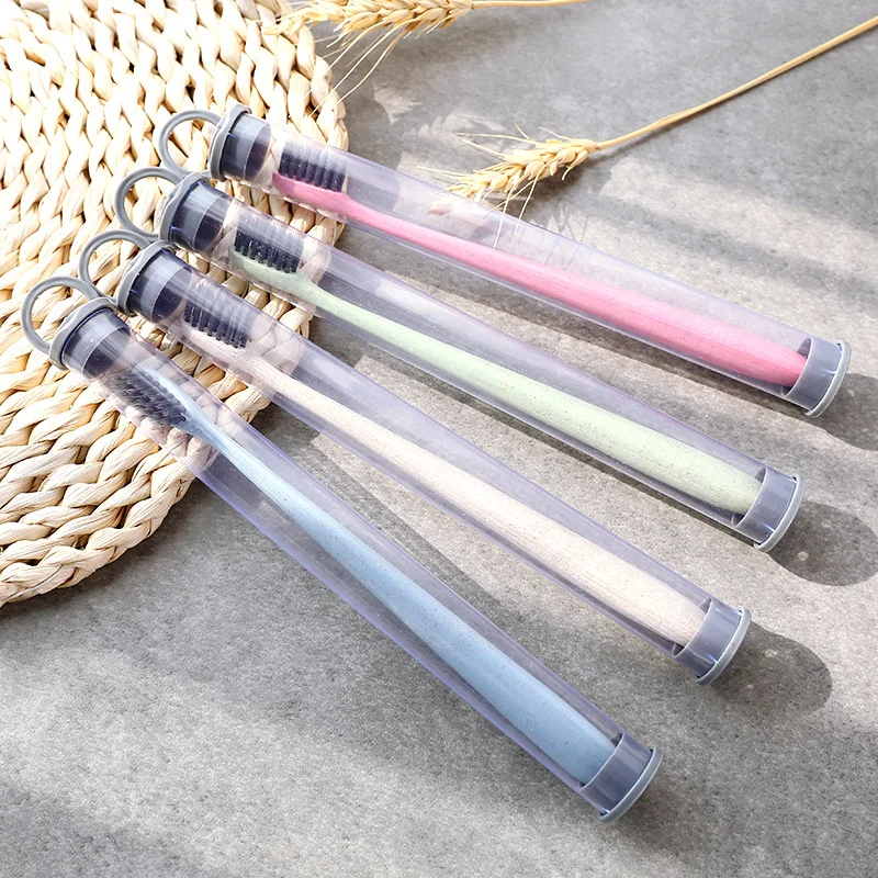 3 Colors Optional 1pc Portable Toothbrushes With Nano Ultra-fine Bristles Wave/Flat Teeth Head Travel Outdoor Use Oral Care Tool | Дом и сад