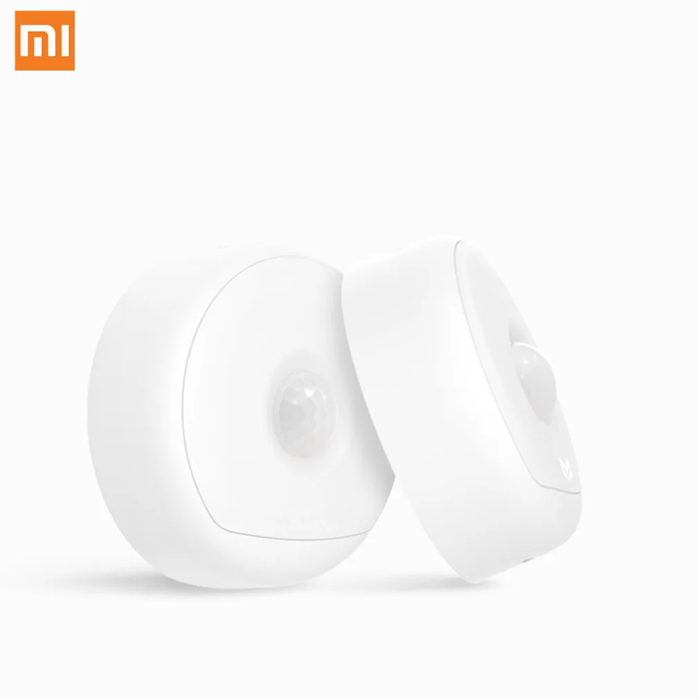 Xiaomi Mijia Yeelight светодиодный Ночной свет, usb-зарядка ночника Инфракрасный магнитный с Крючки пульта дистанционного управления тела датчик движения сплошного свечения, 1 шт