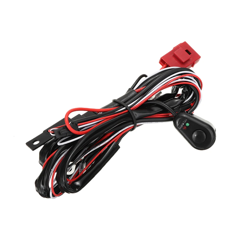 New 2m Auto Car Cable Pure Copper Refit Wiring Harness Kit 40a 12v Switch Relay Blade Fuse For 72W-300W LED Light Bar Fog Lamp | Автомобили