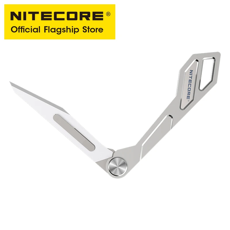Nitecore NTK05 TC4 Tiny Titanium Mini Keychain Knife Lightweight CNC Portable EDC Folding Knife for Backpack Pendant Outdoor mini folding knife