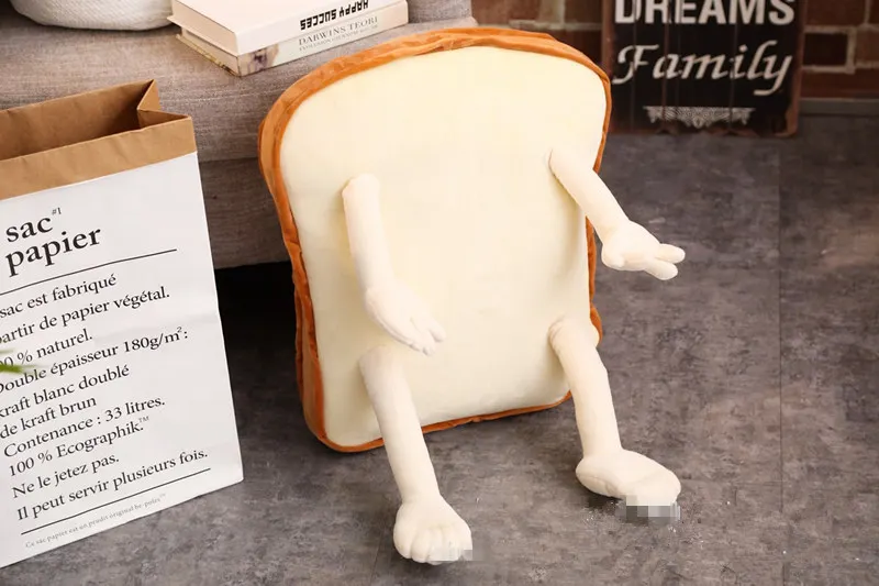 Cartoon Bread Mushroom Man Couple Creative plant pillow cushion plush fruit vegetables Anti-stress soft girl Children toys gift