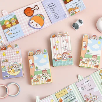

Cute Daily Home Life of Lizi Girl 6 Folding Memo Pad Sticky Notes Stickers Planner Memo Sheet To Do List Mini Notepad Stationery