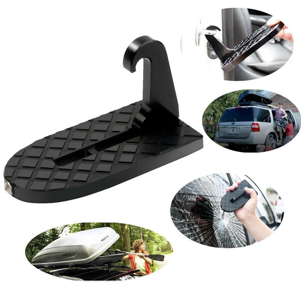 

Car Pedal Hook Car Vehicle Side Door Hook Pedal For Jeep SUV RV Rooftop Roof-Rack Folding Ladder Foot With Safety Hammer HOT