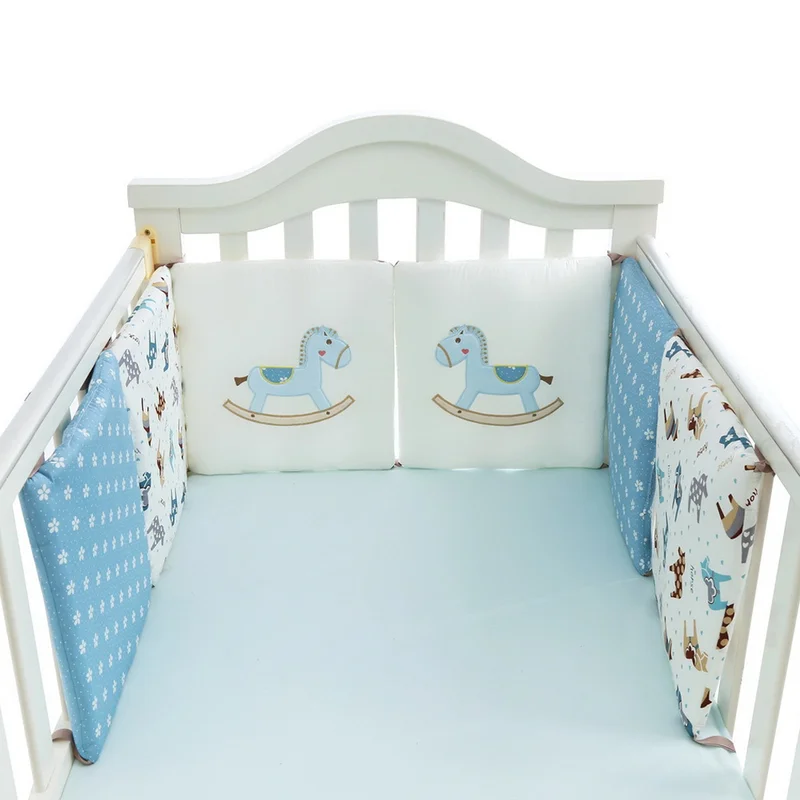 6 шт., детская кроватка, бампер для новорожденных, детский бампер, хлопок, защитная подушка, детская кроватка, украшение детской комнаты J75