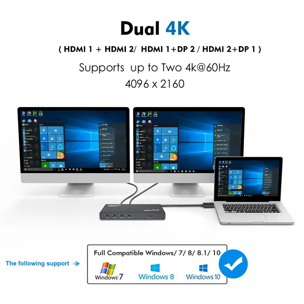 Универсальная док станция Wavlink USB C 4K HDMI и DP|Док-станции для ноутбуков| |
