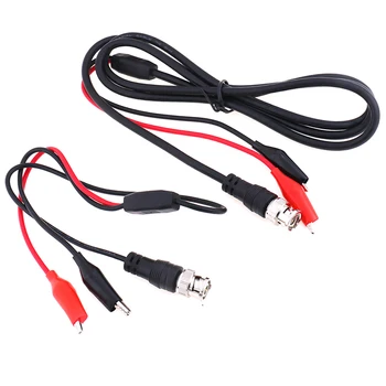 

1pc Digital Oscilloscope Probe Bnc Test Leads Bnc Q9 Male To Dual Alligator Clips 0.5m 1.5m