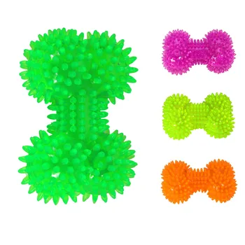 

New Dog Toys Squeaky Pets Chew Teething interactive toy rubber Material for Small Large Dog Puppy Toys Yellow Orange Purple S M
