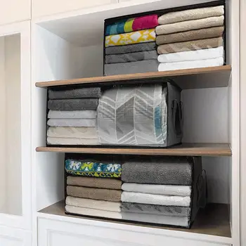 

1PCs Non-Woven Family Save Space Organizador Bed Under Closet Storage Box Clothes Divider Organiser Quilt Bag Holder Organizer