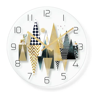 

Wall Clock Green Leaves Mute Wall Clock Nordic Green Plant Modern European Style Living Room Wall Cloc