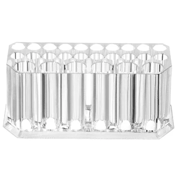 

Plastic Makeup Brush Storage Organizer with 26 Slots for Bathroom Countertop, Vanity to Hold Eye/Lip Pencils,Brushed