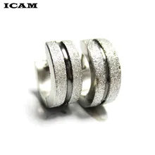 ICAM Mode Sieraden Huggie Earing voor Vrouwen Zwarte Hoepel Oorbellen Ontwerp Bruiloft Earring Brinco Bijoux(China)