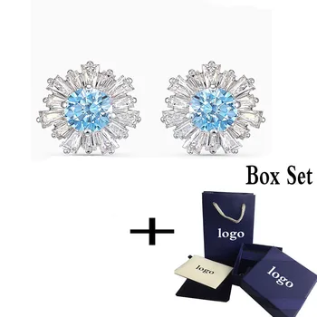 

SWA SUNSHINE blue crystal earrings with intellectual and generous design are also the first choice for gifts on many occasions.