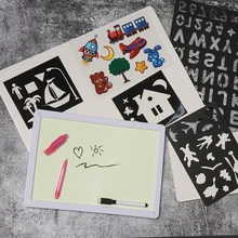 1 шт., Флуоресцентный светильник, блокнот для рисования детей, доска для рисования, обучающая игрушка, светильник, Забавный Покрашенный набор