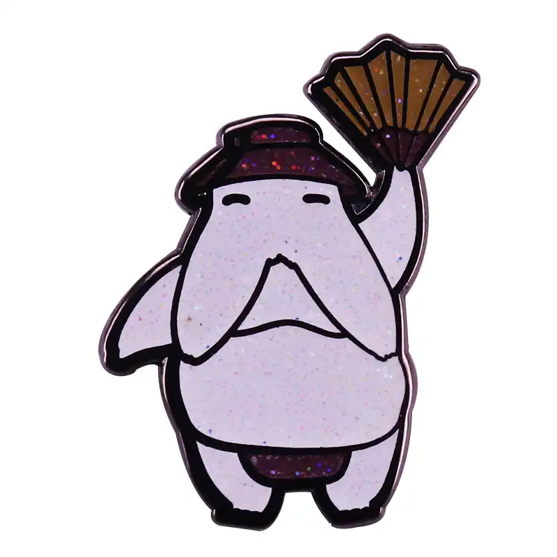 カワイイイスタイルのネグリッター付きブローチ かわいい ちび ファンへのギフト Brooches Aliexpress