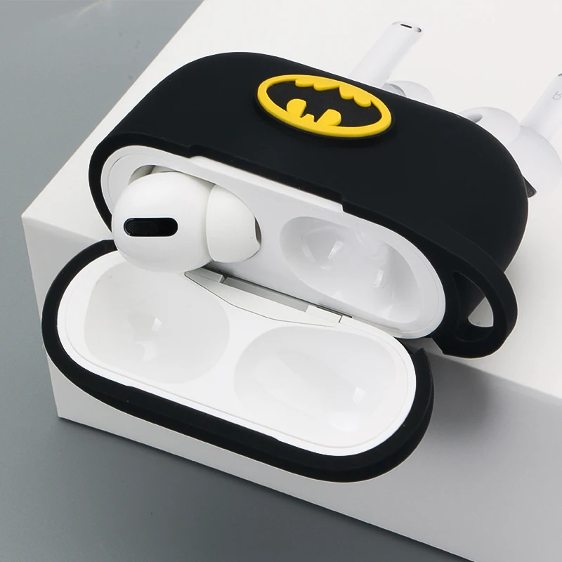 Мультяшный силиконовый чехол для наушников Marvel с Bluetooth для Apple AirPods Pro, ультратонкий милый защитный чехол для зарядного устройства