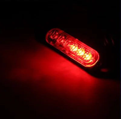 Красный 2/4 pcs 6 LED Flash Strobe Emergency Warning Light For Car Auto Truck SUV Motorcycle Side Strobe Warning Flashing Light 12V-24V - Цвет: Красный