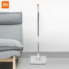Xiaomi Mijia микроволоконная Швабра для пола, заменяемая без ручной стирки, плоская швабра, ручная экструзия, бытовые инструменты для чистки 360 °