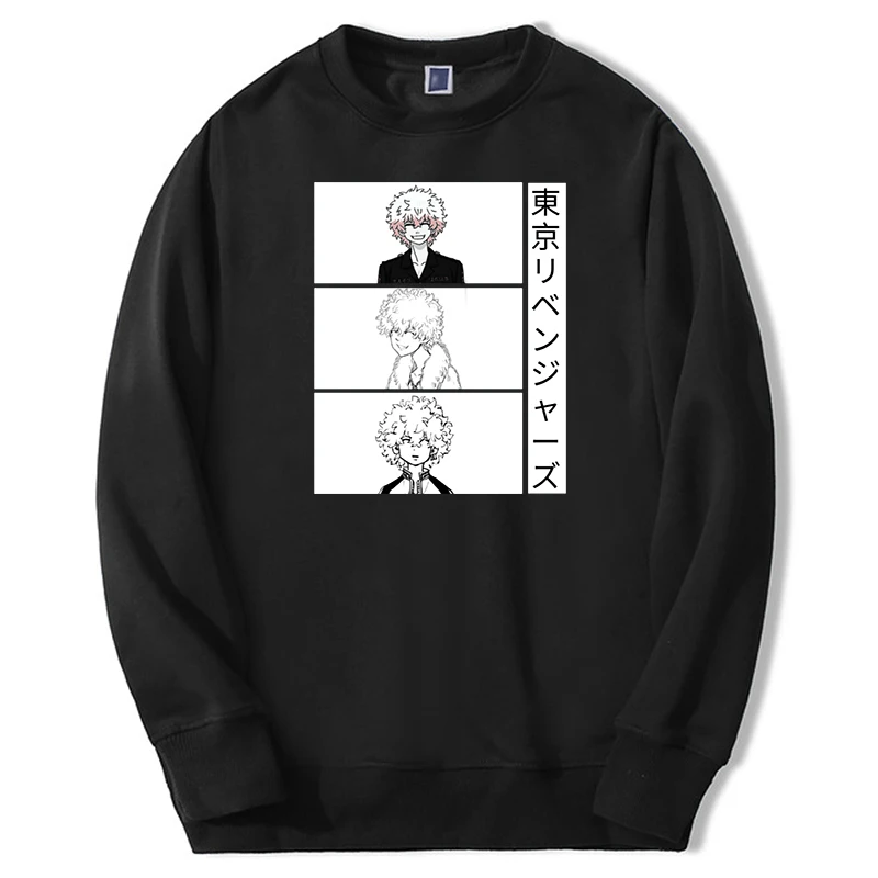 

Winter Men Harajuku Tokyo Revengers Japan Anime Mikey Hoodies Sweatshirts Oversize Print Men Fleece Tokyo Revengers Clothes