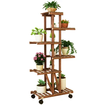 

Balcony, Multi-flower Shelf, Indoor Living Room, Multi-layer Anti-corrosion, Wooden Potted Plant, Hanging Orchid, Simple Floor P